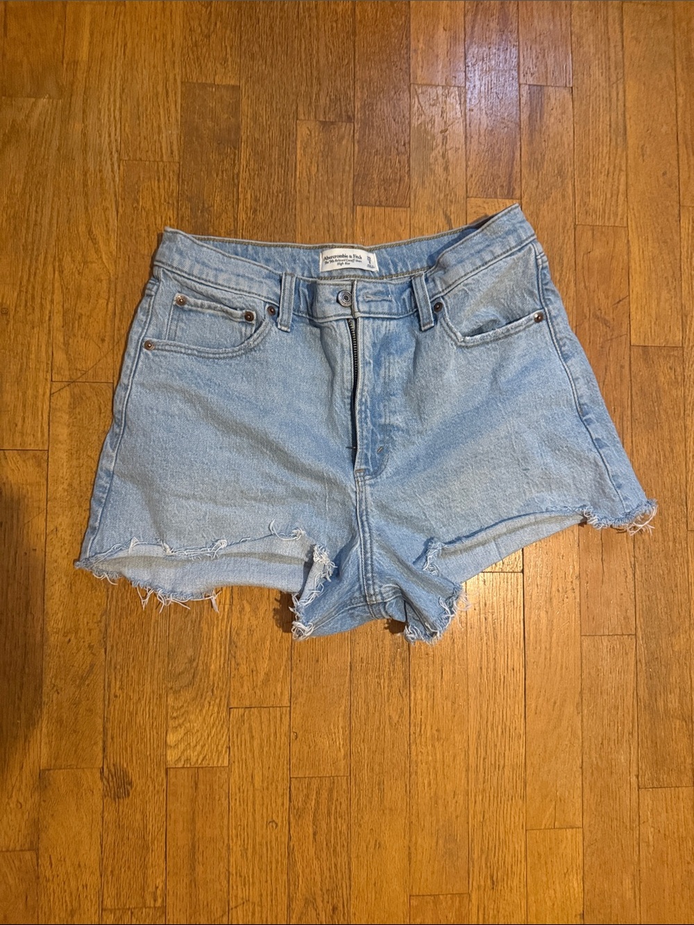 Abercrombie The 90s Relaxed Cutoff Shorts- High-Rise